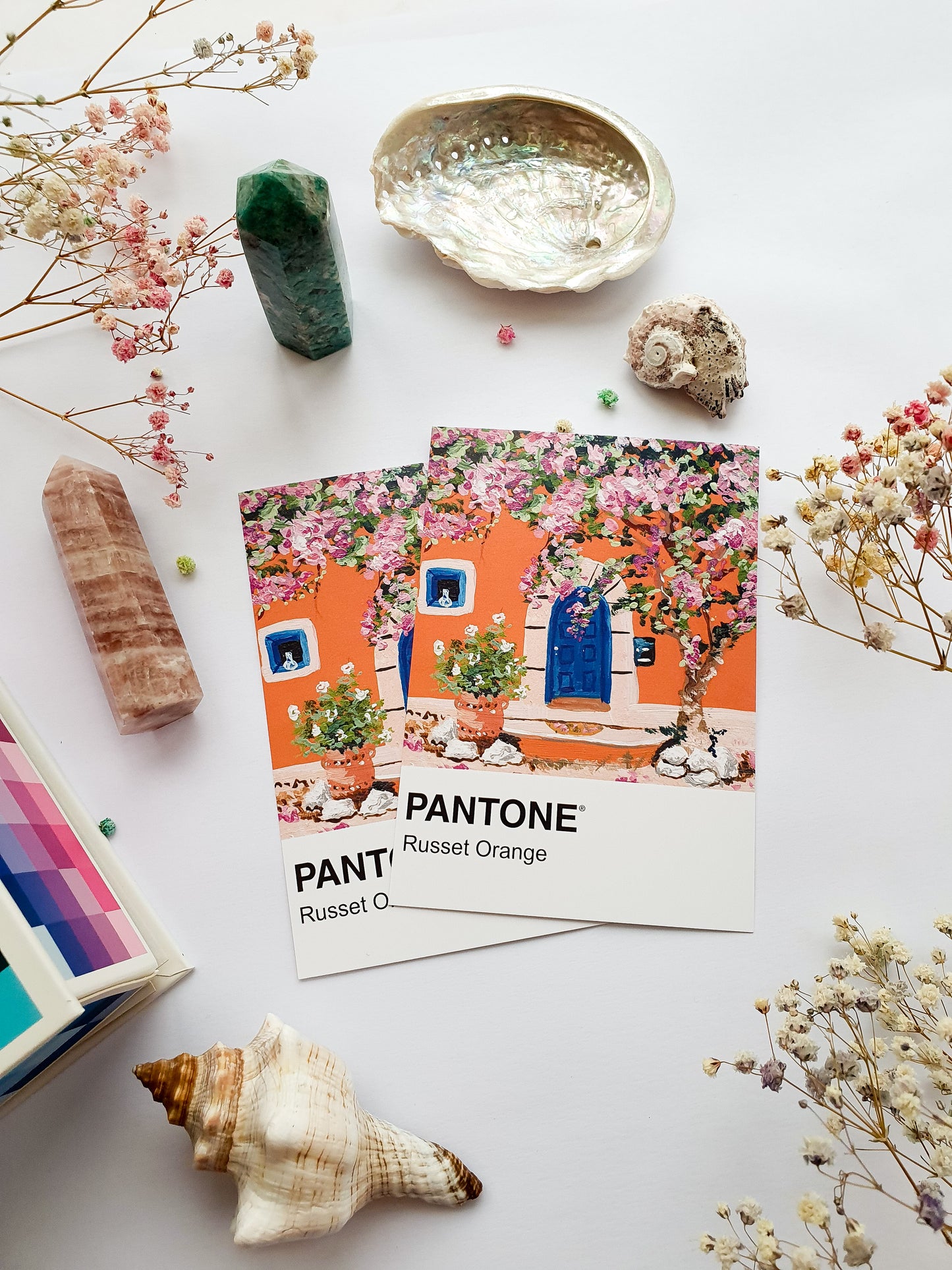 Russet Orange Pantone Print - A5 Postcard