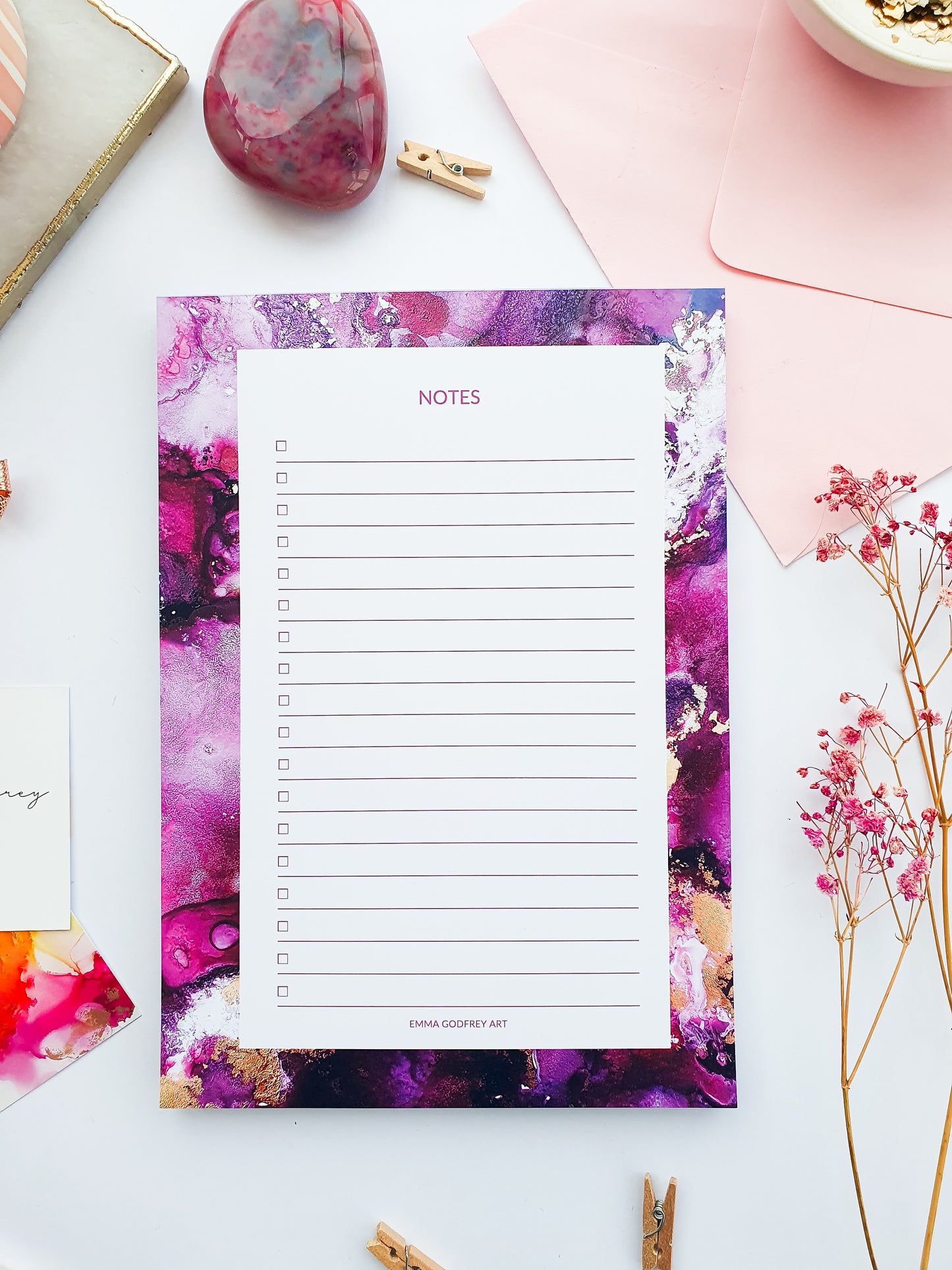 A5 Burgundy Lined Notepad