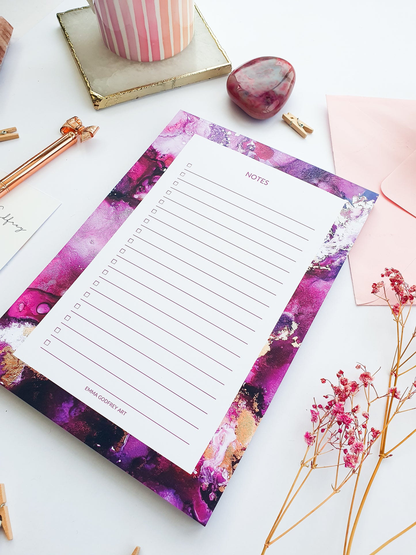 A5 Burgundy Lined Notepad