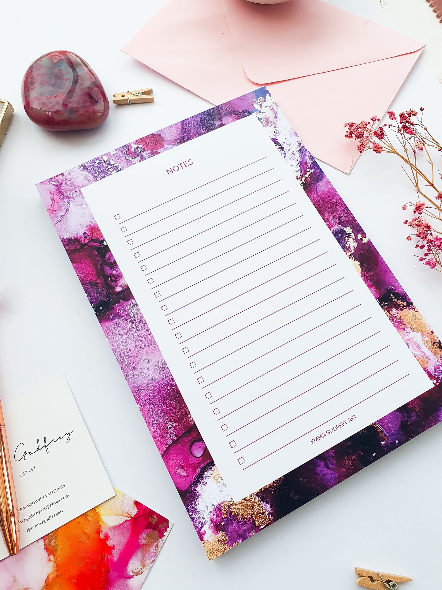 A5 Burgundy Lined Notepad