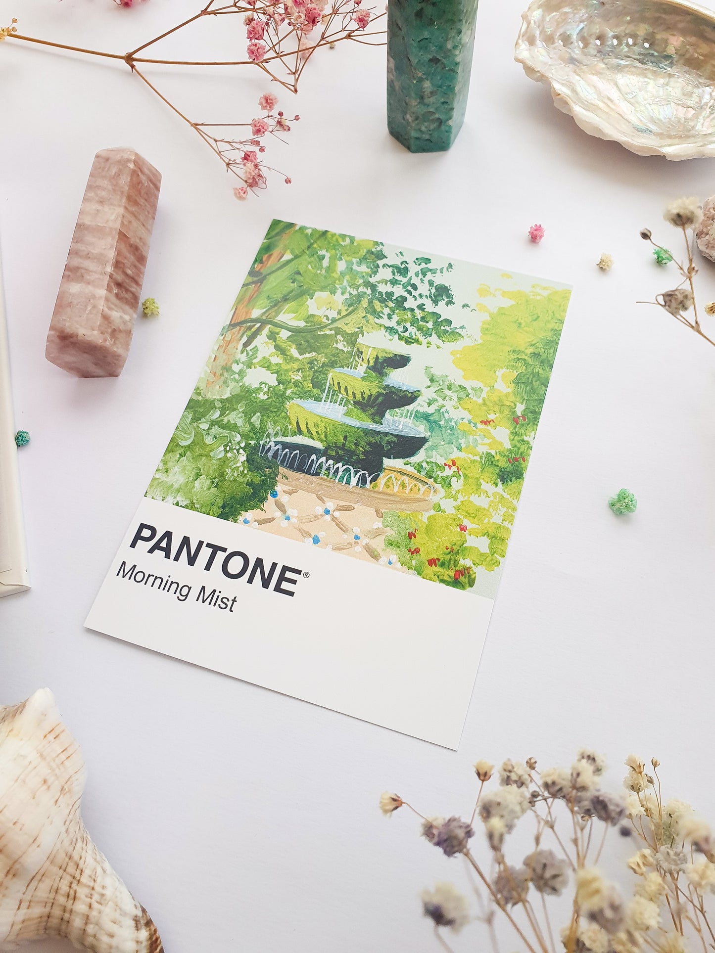 Morning Mist Pantone Print - A5 Postcard