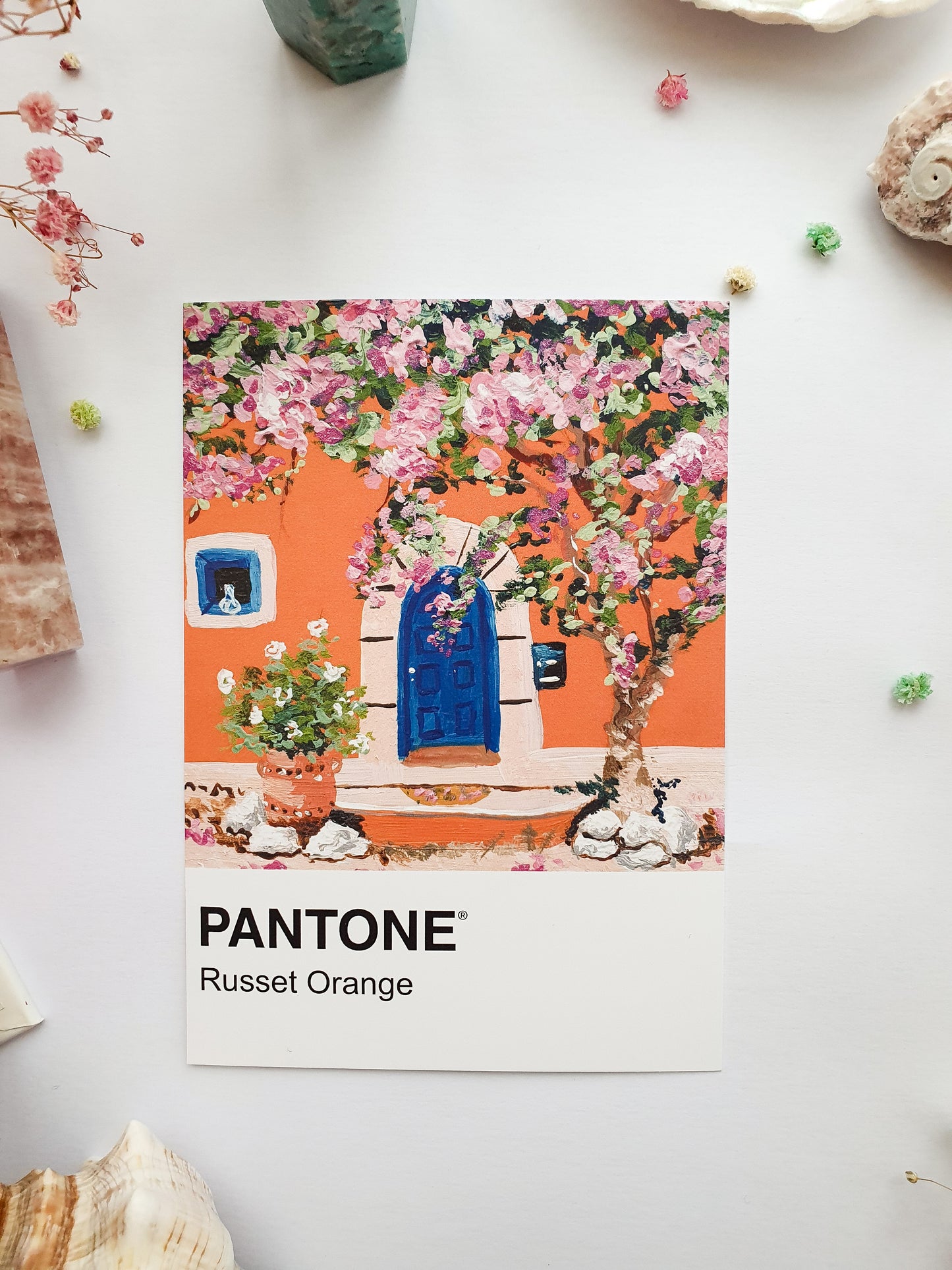 Russet Orange Pantone Print - A5 Postcard