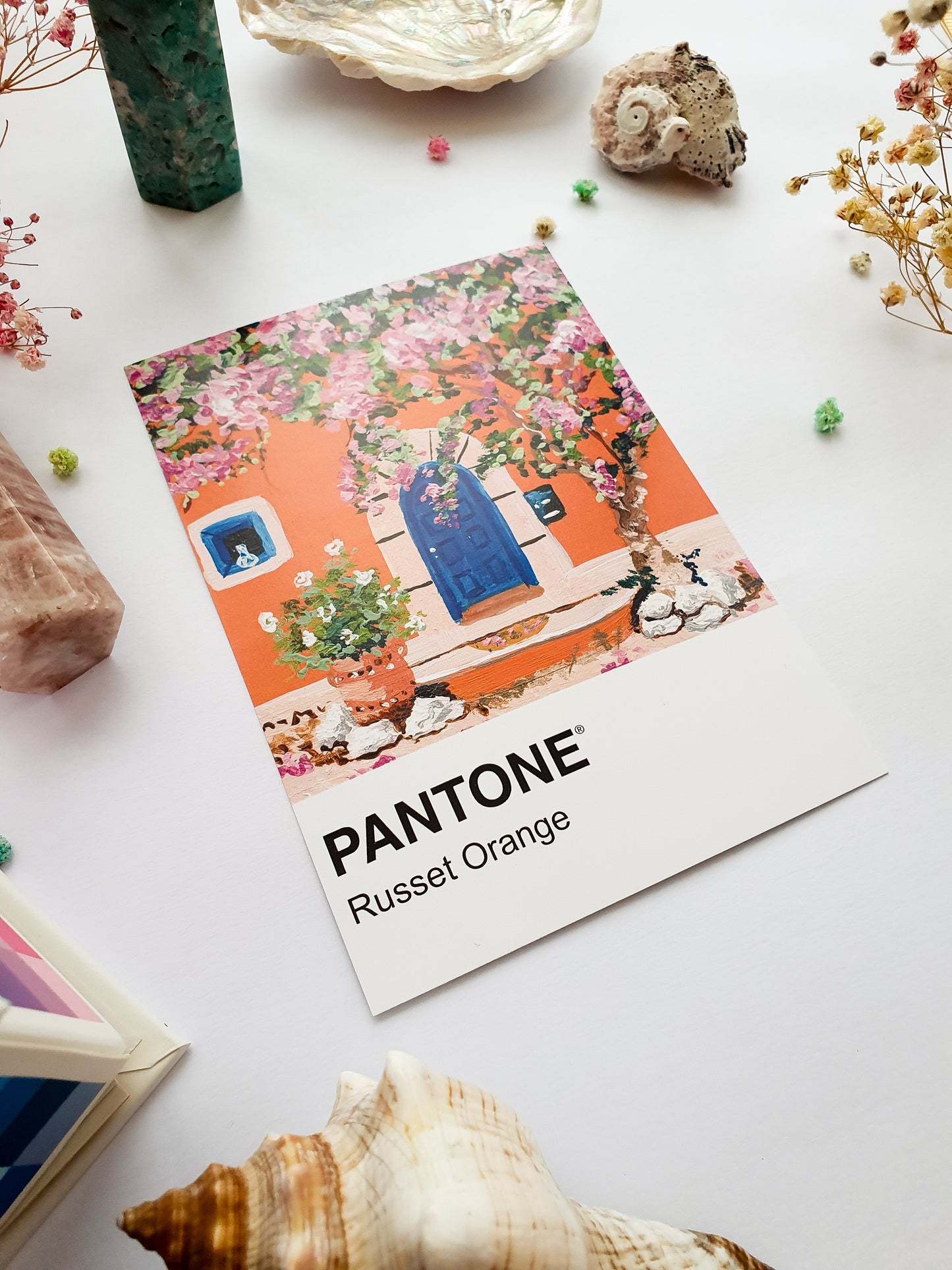 Russet Orange Pantone Print - A5 Postcard