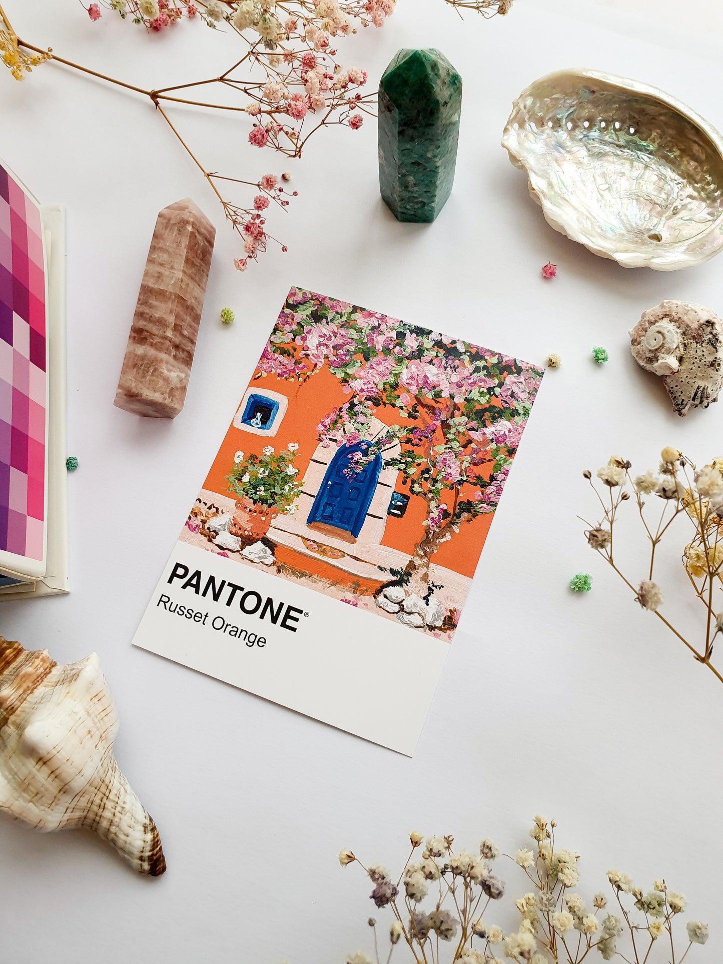 Russet Orange Pantone Print - A5 Postcard