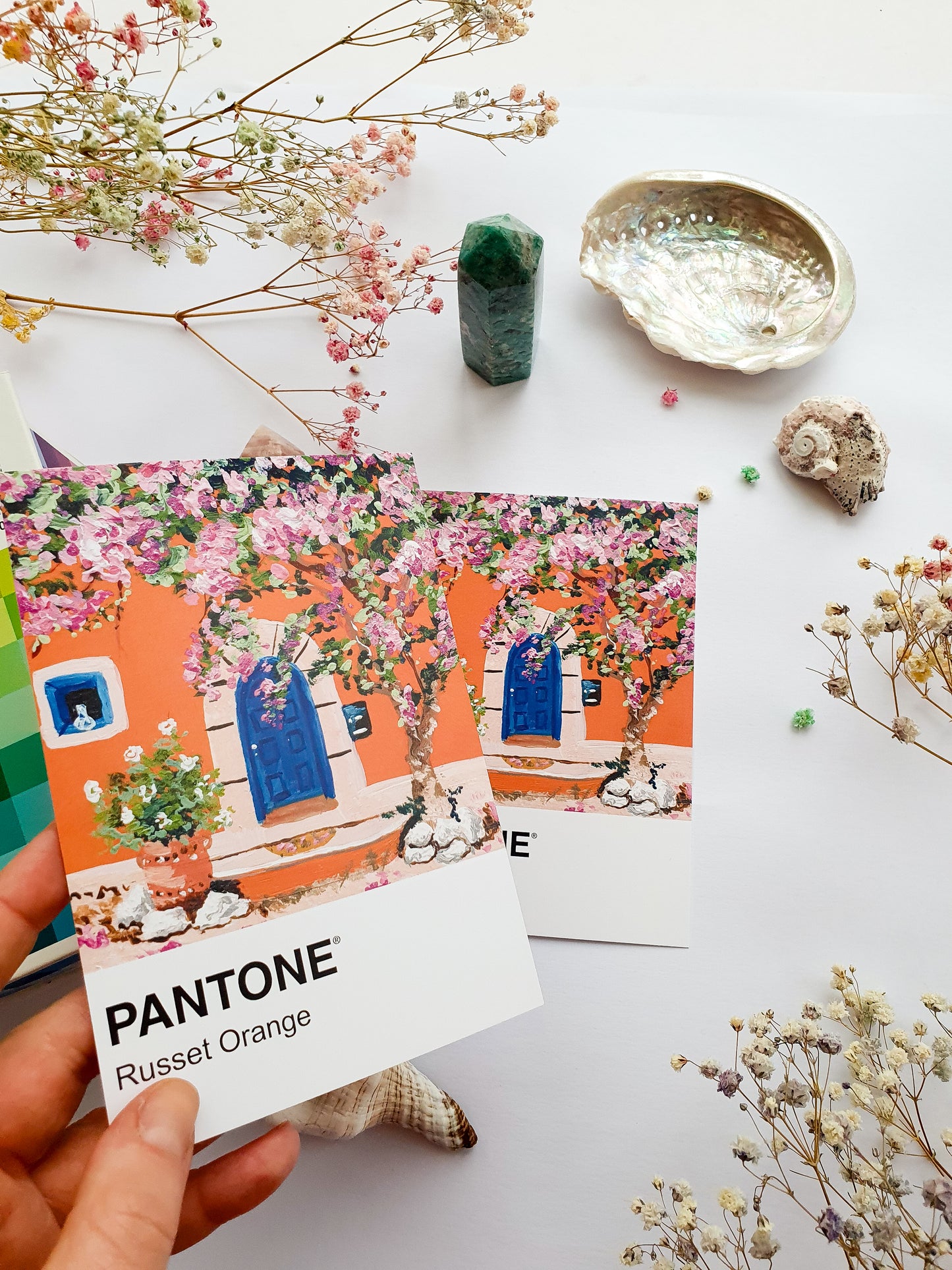 Russet Orange Pantone Print - A5 Postcard