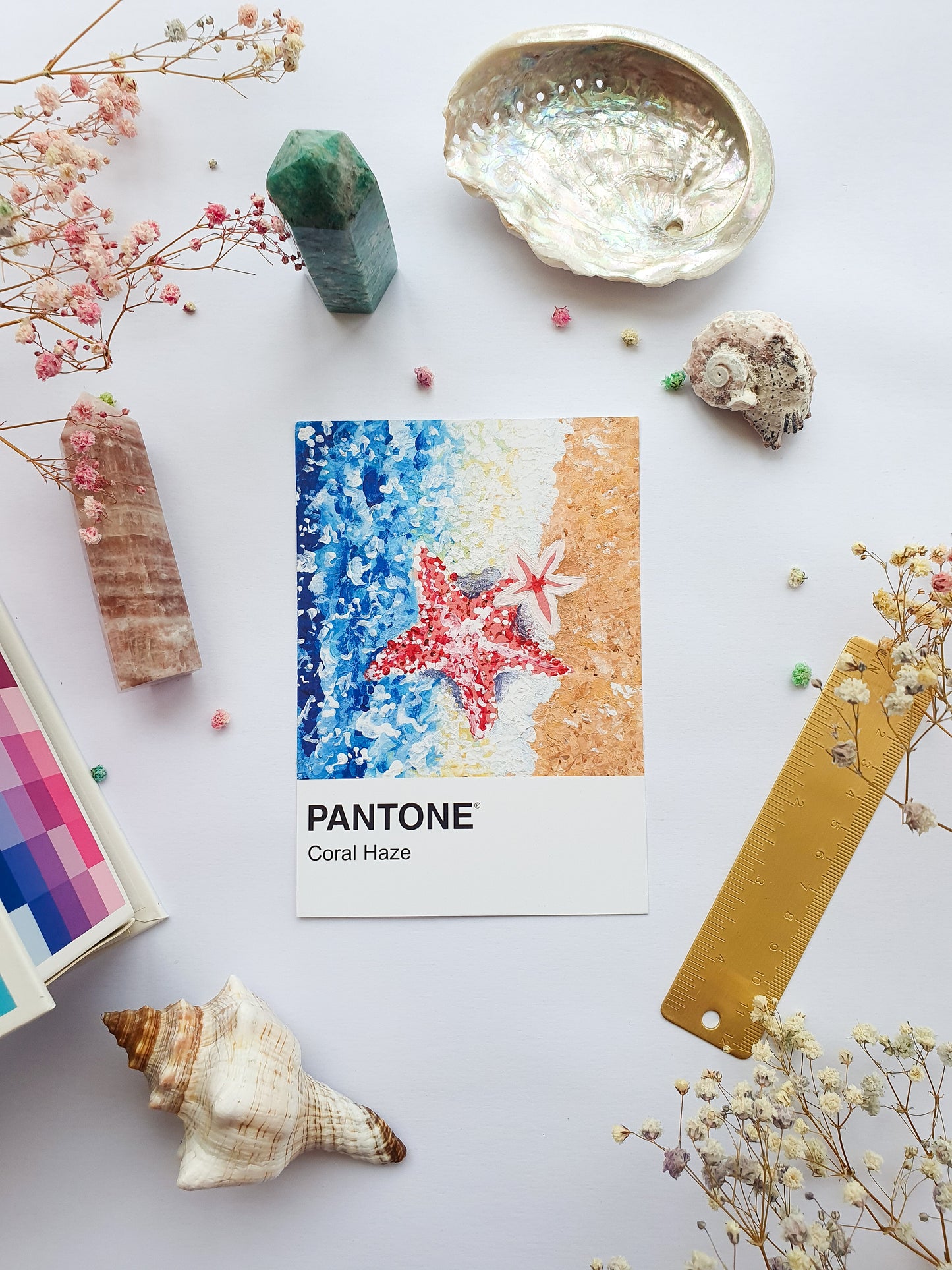 Coral Haze Pantone Print - A5 Postcard
