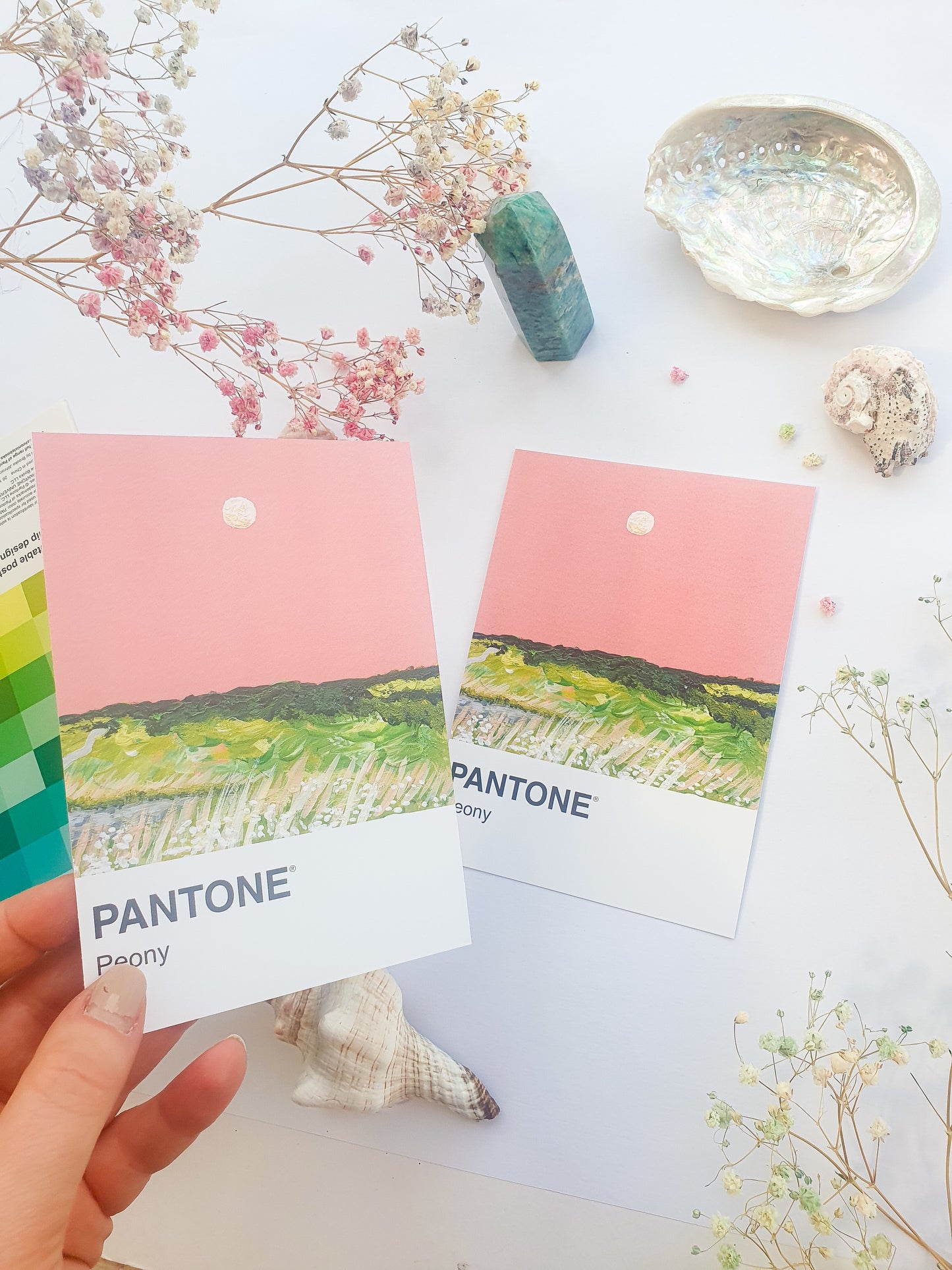 Peony Pantone Print - A5 Postcard