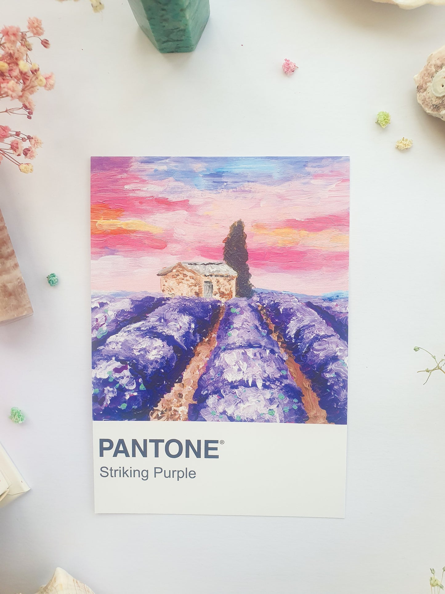 Striking Purple Pantone Print - A5 Postcard