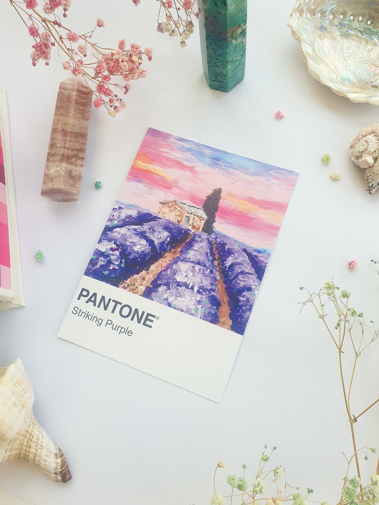 Striking Purple Pantone Print - A5 Postcard