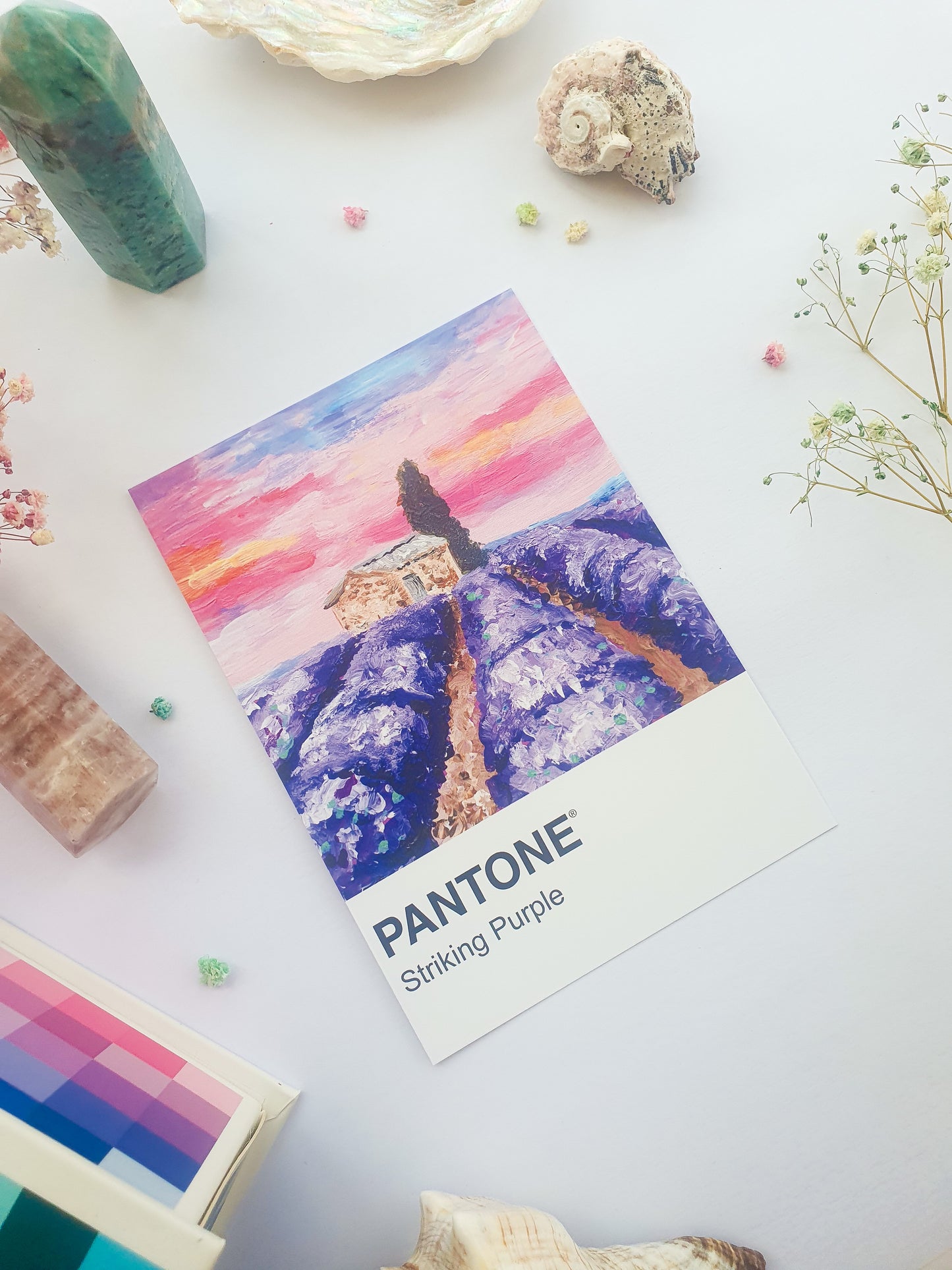 Striking Purple Pantone Print - A5 Postcard