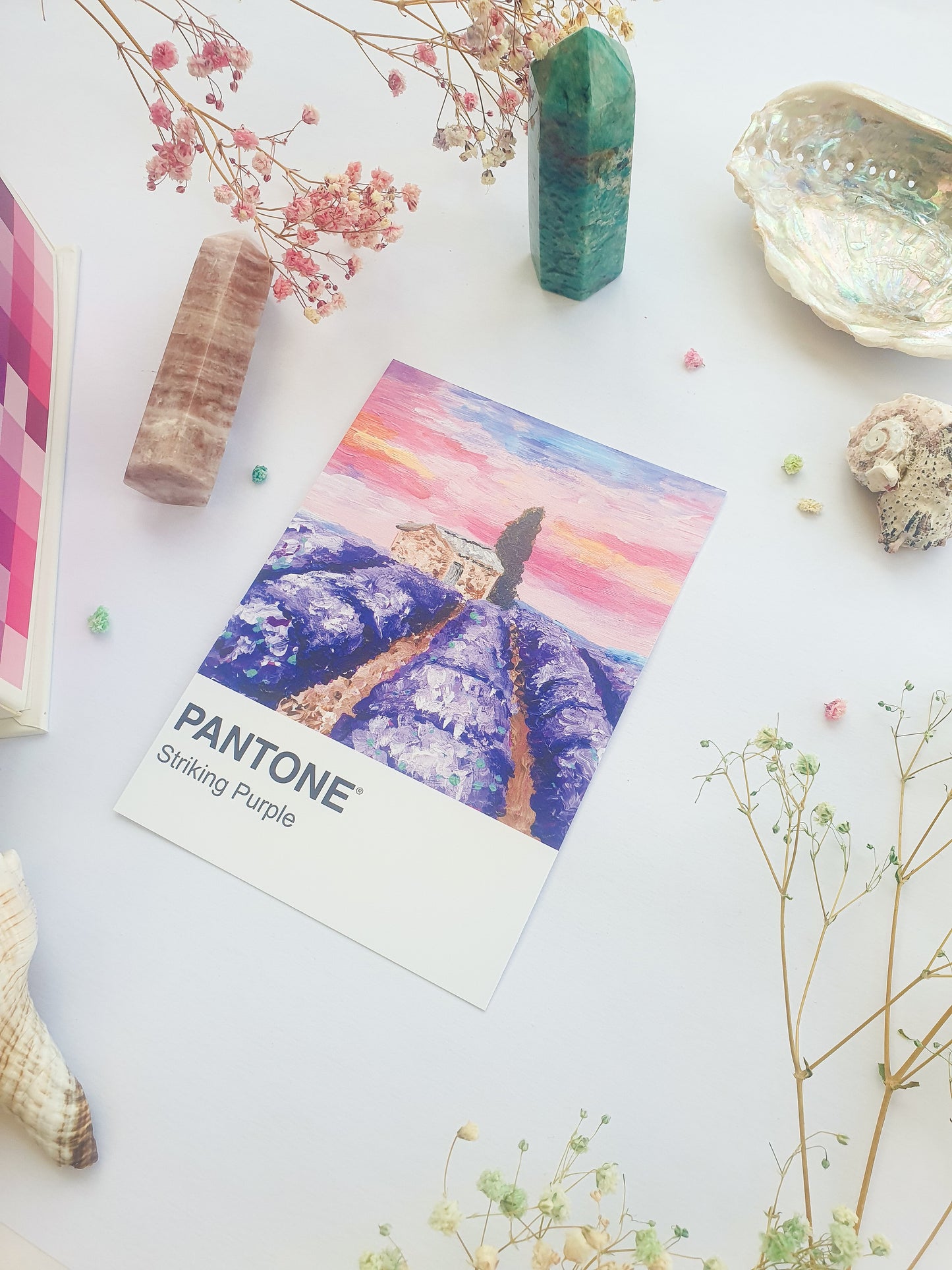 Striking Purple Pantone Print - A5 Postcard
