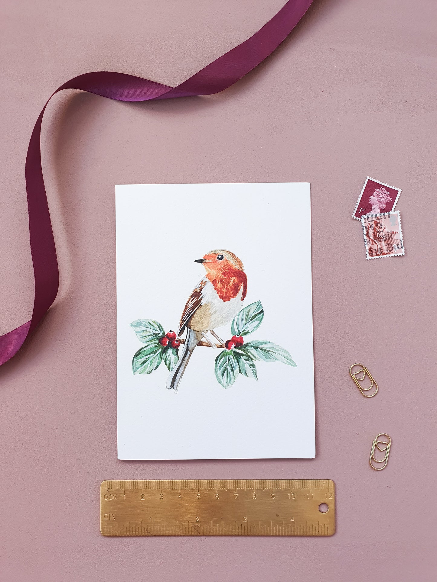 Robin Watercolour Greeting Card