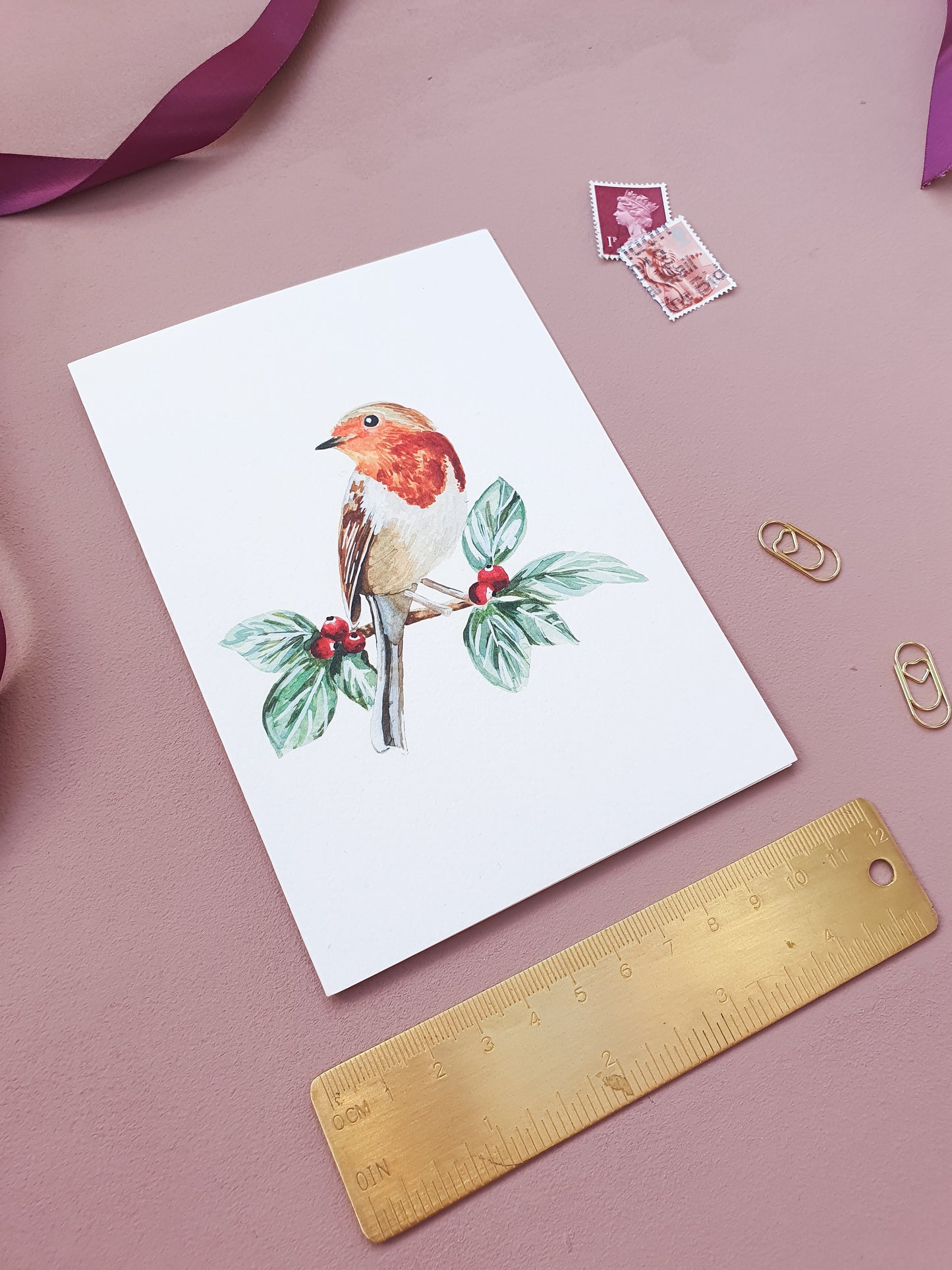 Robin Watercolour Greeting Card