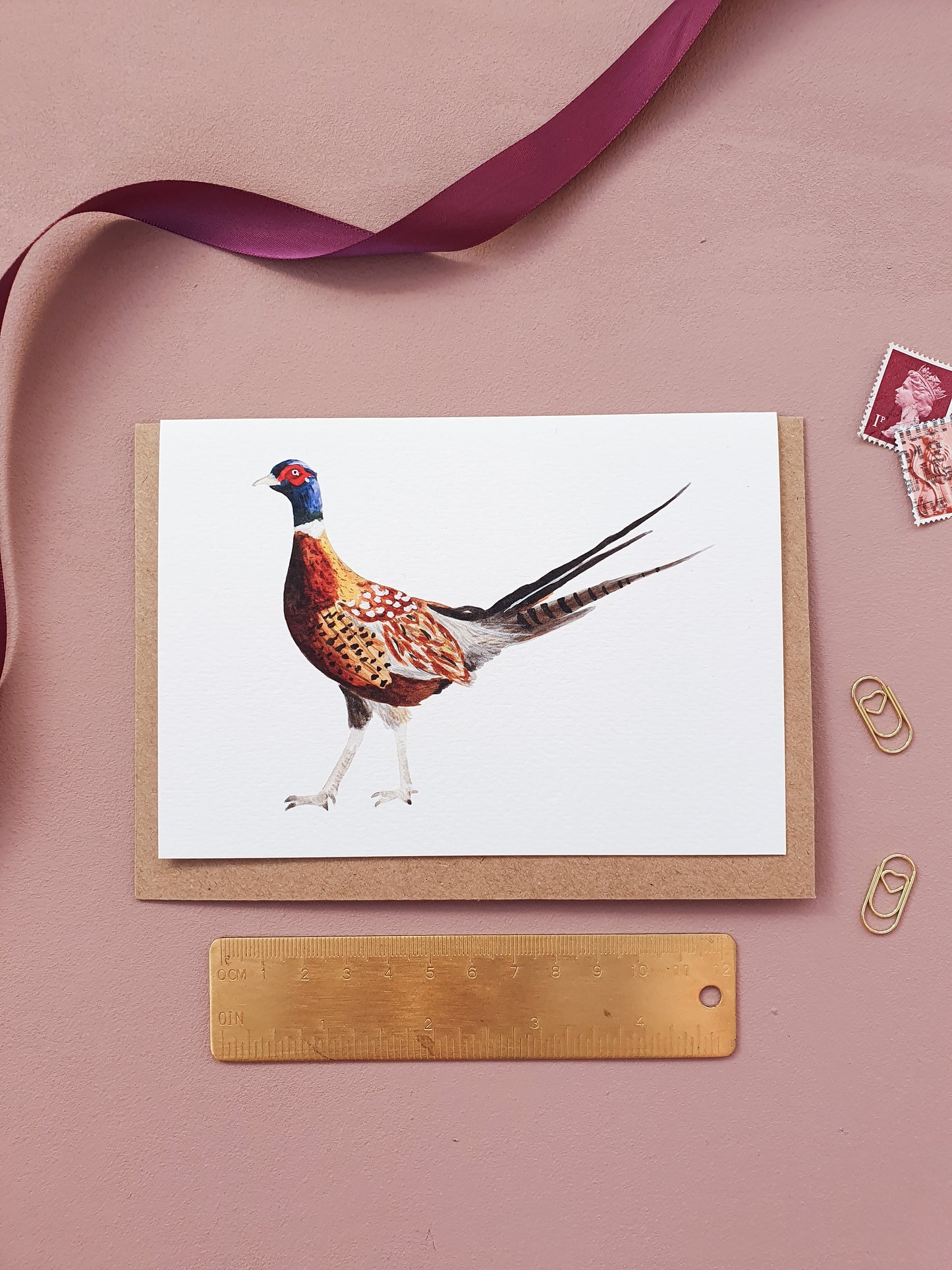 Pheasant Watercolour Greeting Card