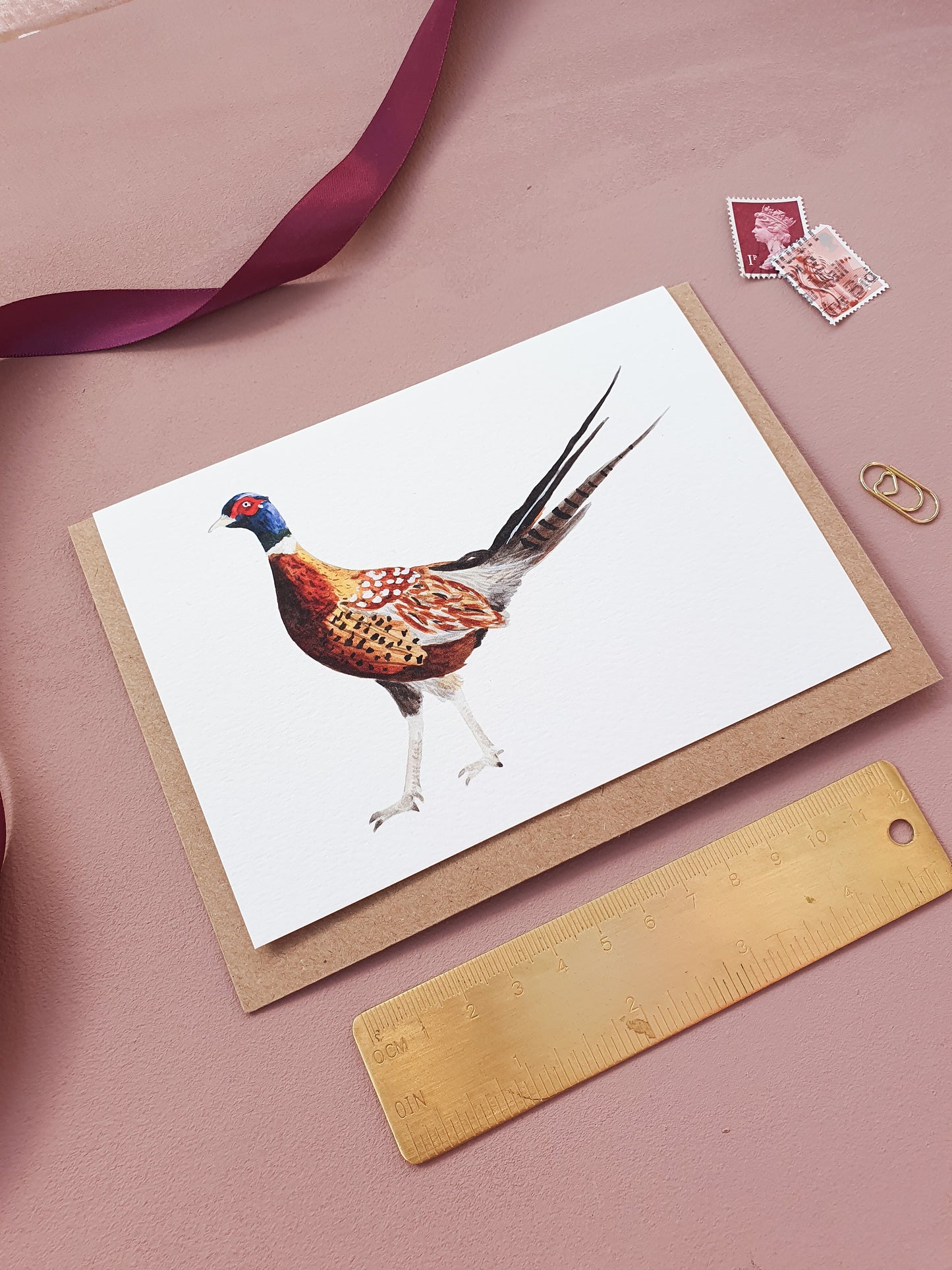 Pheasant Watercolour Greeting Card
