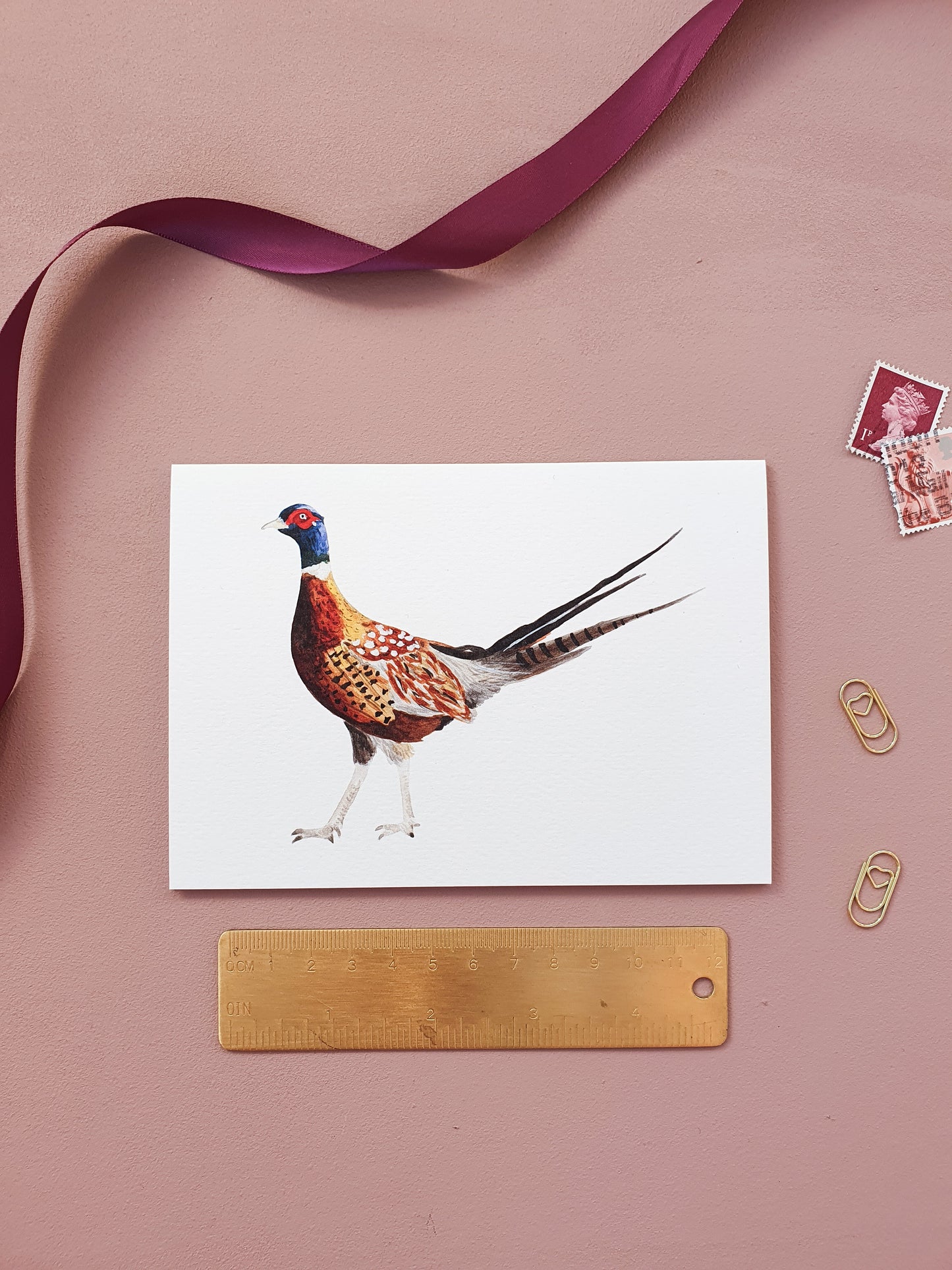 Pheasant Watercolour Greeting Card