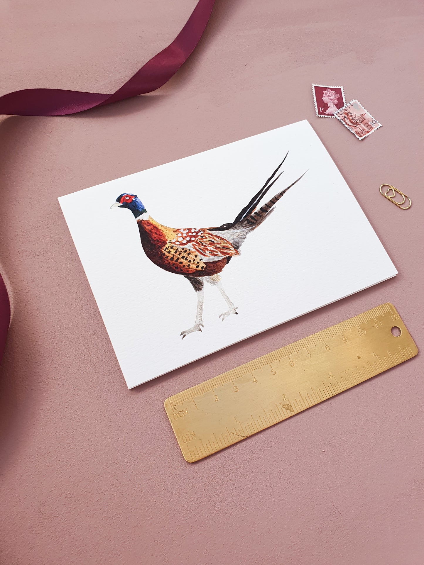 Pheasant Watercolour Greeting Card