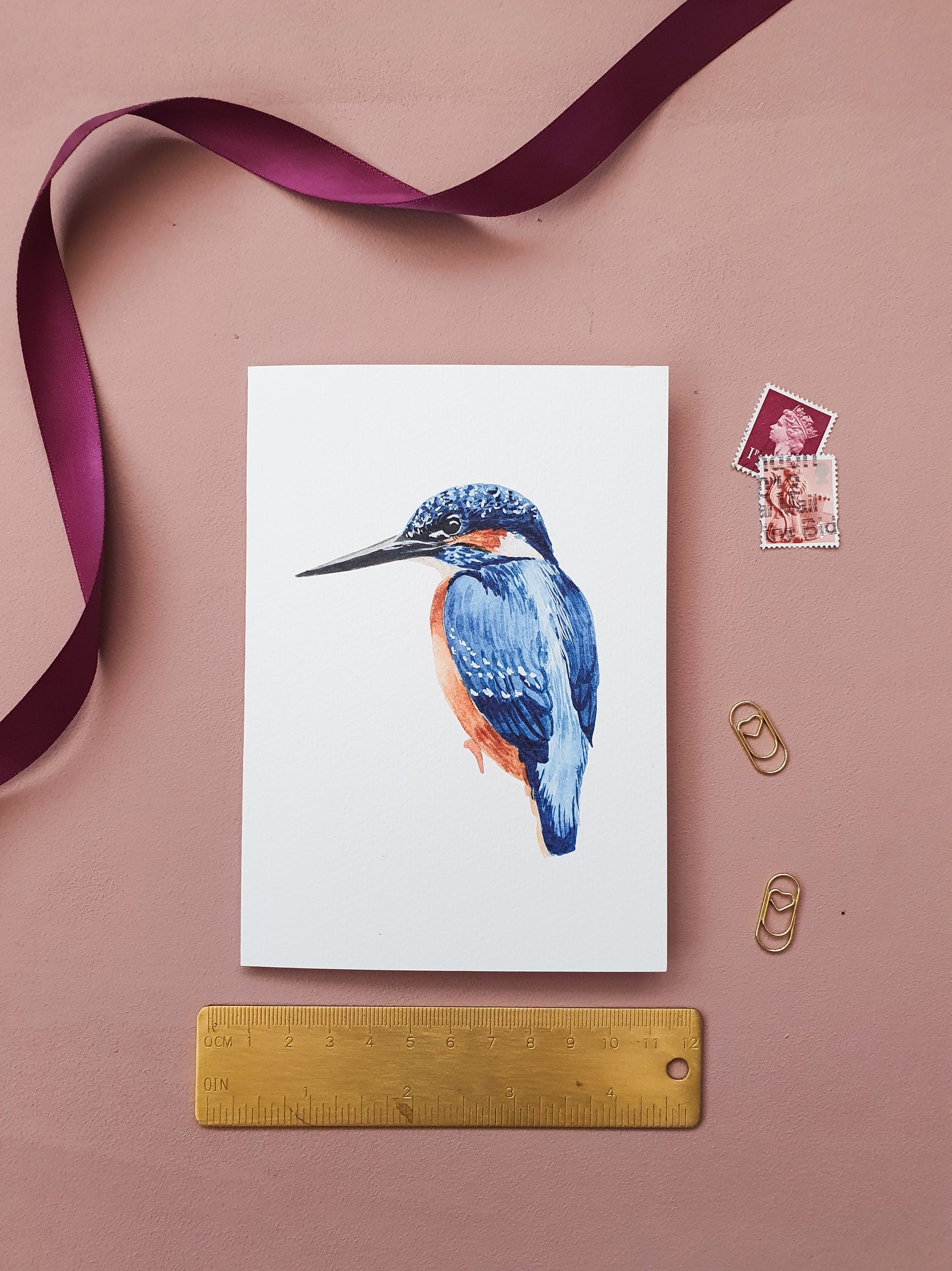Kingfisher Watercolour Greeting Card