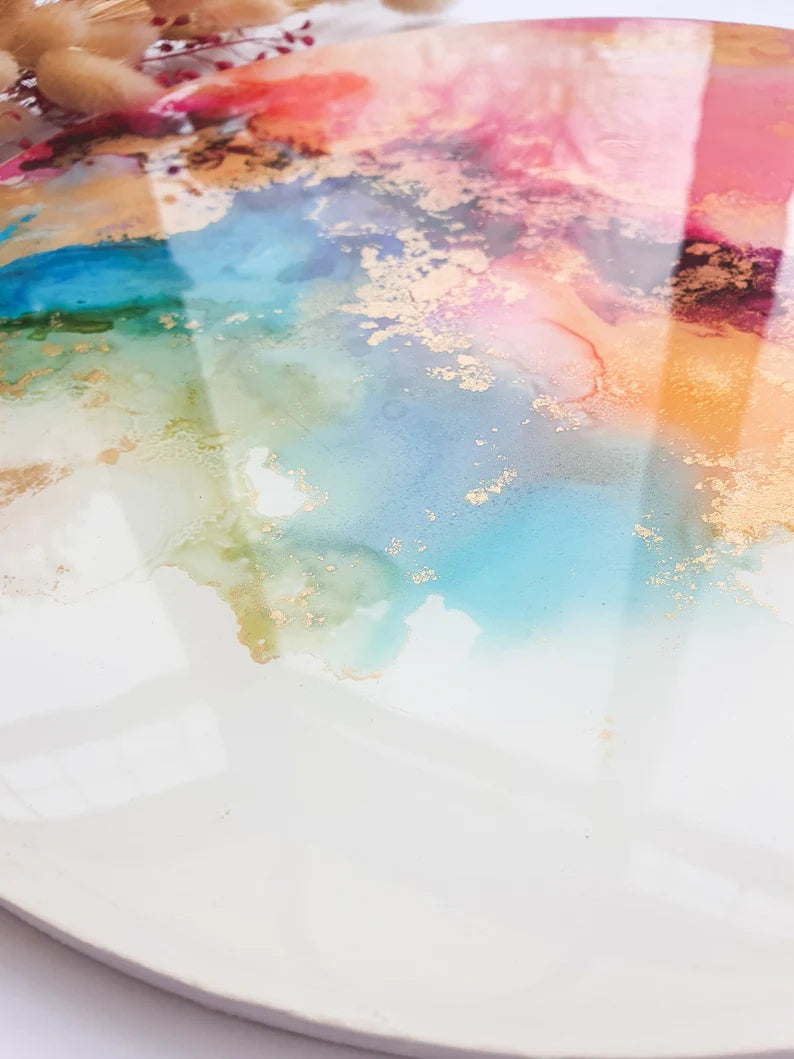 Original Resin Alcohol Ink Painting
